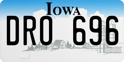 IA license plate DRO696