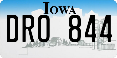 IA license plate DRO844