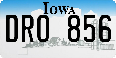 IA license plate DRO856