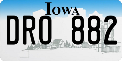 IA license plate DRO882