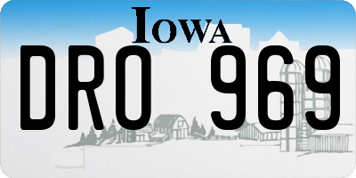 IA license plate DRO969