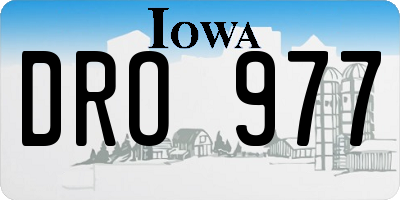 IA license plate DRO977