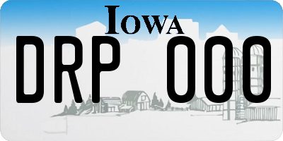 IA license plate DRP000