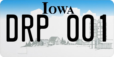 IA license plate DRP001