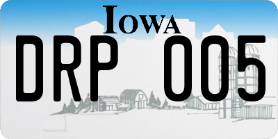 IA license plate DRP005
