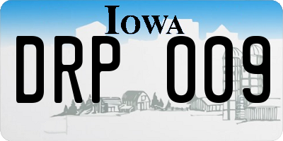 IA license plate DRP009