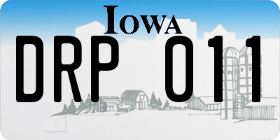 IA license plate DRP011