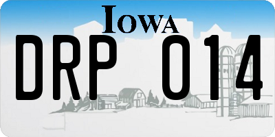 IA license plate DRP014