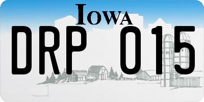 IA license plate DRP015
