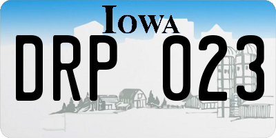 IA license plate DRP023