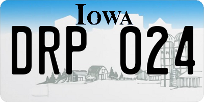 IA license plate DRP024