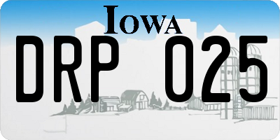 IA license plate DRP025