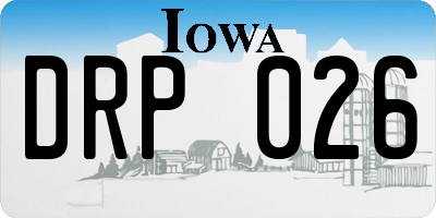 IA license plate DRP026