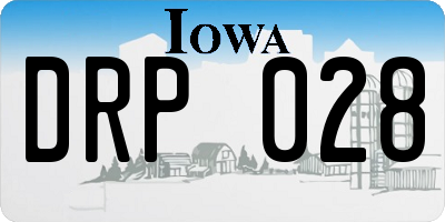 IA license plate DRP028