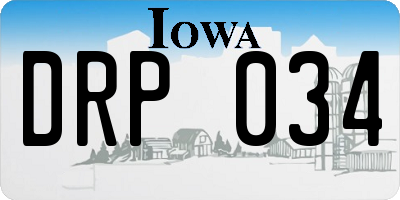 IA license plate DRP034
