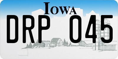 IA license plate DRP045