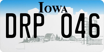 IA license plate DRP046