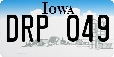 IA license plate DRP049