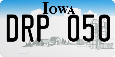 IA license plate DRP050
