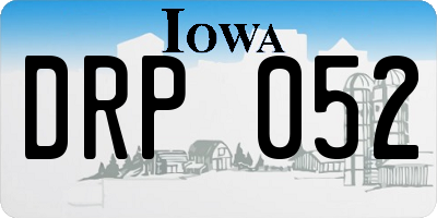 IA license plate DRP052
