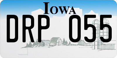 IA license plate DRP055