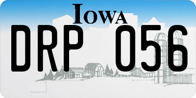 IA license plate DRP056