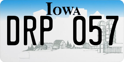 IA license plate DRP057