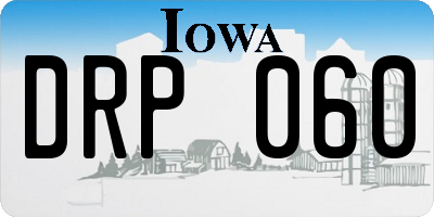IA license plate DRP060