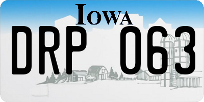 IA license plate DRP063
