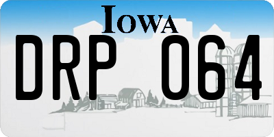 IA license plate DRP064