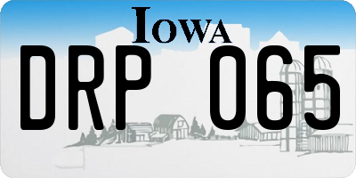 IA license plate DRP065