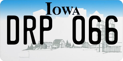 IA license plate DRP066
