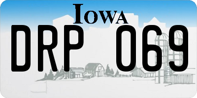 IA license plate DRP069