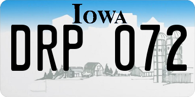 IA license plate DRP072