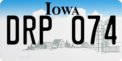 IA license plate DRP074