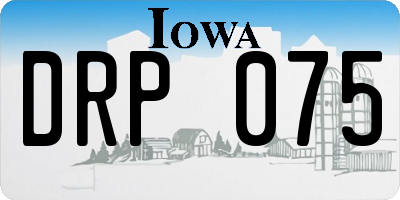 IA license plate DRP075