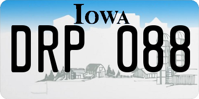 IA license plate DRP088
