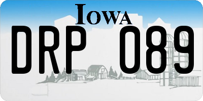 IA license plate DRP089