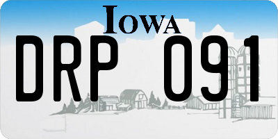 IA license plate DRP091