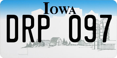 IA license plate DRP097
