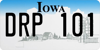 IA license plate DRP101
