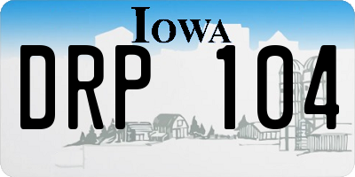 IA license plate DRP104