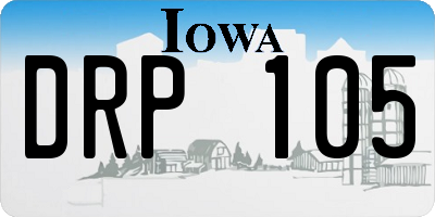 IA license plate DRP105