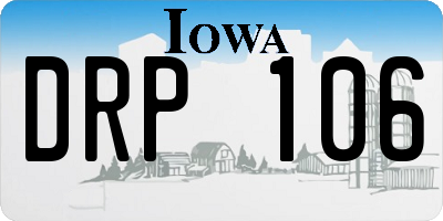 IA license plate DRP106