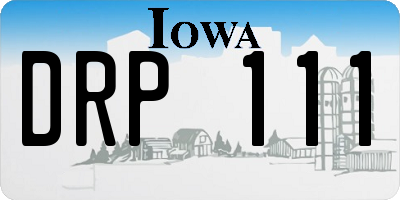IA license plate DRP111
