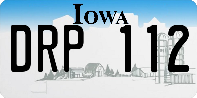 IA license plate DRP112