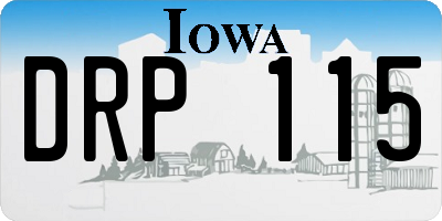 IA license plate DRP115