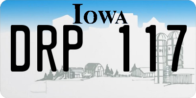 IA license plate DRP117
