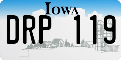 IA license plate DRP119