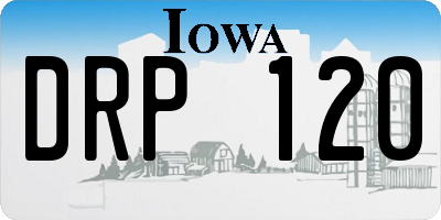 IA license plate DRP120